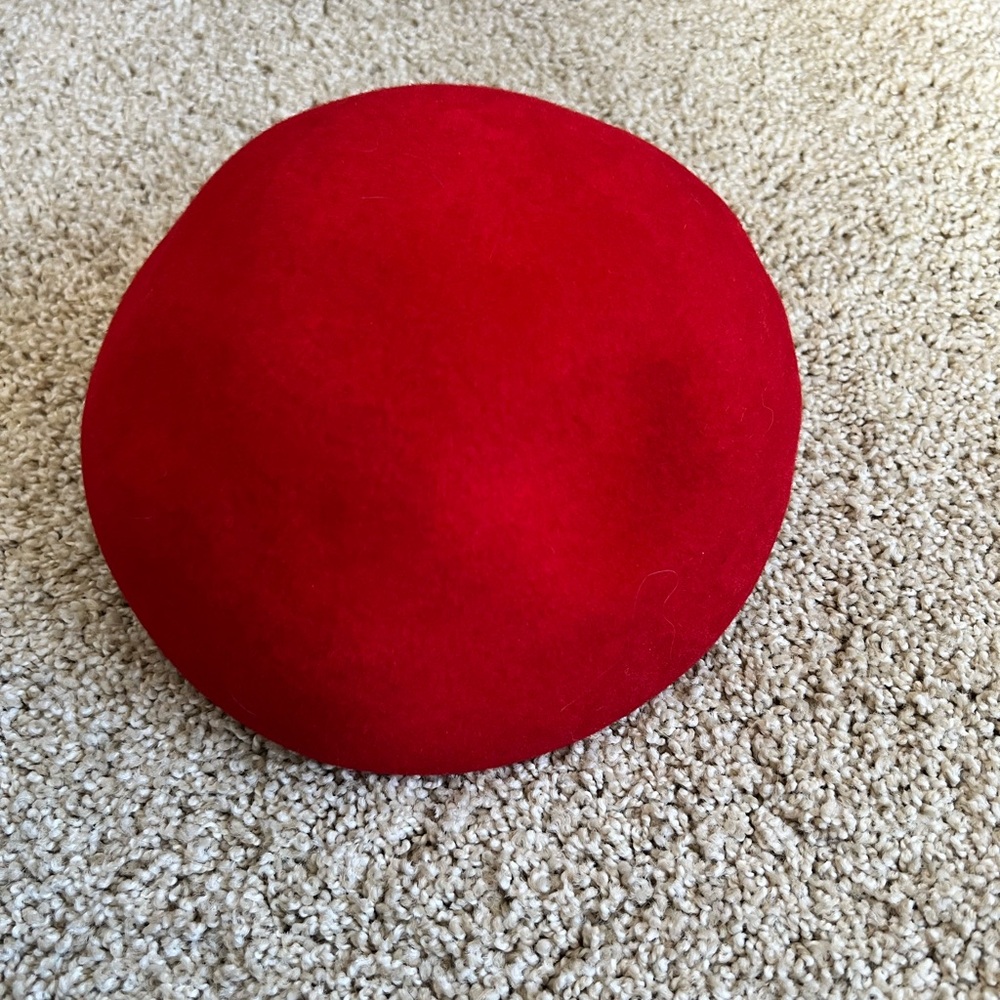 Vintage Glenover Wool Red Beret Hat